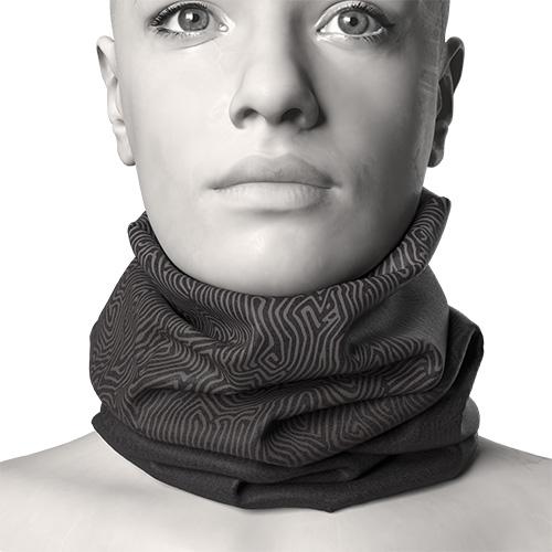 Neckwarmer: Silent Drift Black