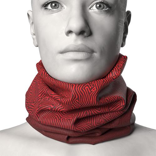 Neckwarmer: Silent Drift Red